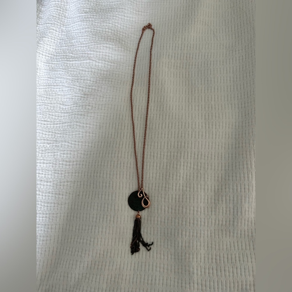 Rose gold “J” necklace